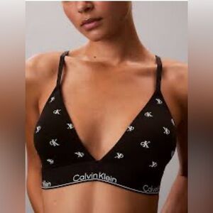 Calvin Klein Icon Cotton Modal Lightly Lined Triangle Bralette NWT